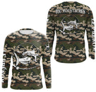 Sweat capuche pêche silure UV all-over camouflage forêt motif silure humour Big Moustaches prénom personnalisé