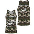 Sweat UV pêche silure all-over camouflage forêt motif silure humour Big Moustaches catfish prénom personnalisé