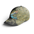 Casquette pêche bar all-over peau réaliste verte tachetée bar côtier mer pêcheur unisexe
