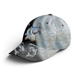 Casquette pêche silure all-over peau réaliste grise marbrée silure géant pêcheur fleuve unisexe