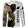 Manches longues anti-UV chasse sanglier blanc et brun motif sanglier imprimé all-over