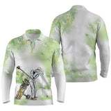 Alpenext - Polo De Golf, Cadeau Original Pour Fans De Golf, Polo de Sport Homme et Femme, Parcours de Golf, Vert Nature - CTS26052230