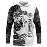 Sweat à capuche chasse ours tatouage, design arabesques rugissant, vêtement chaud pour chasseur grand gibier