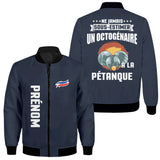 Veste De Sport Pétanque Personnalisée, Ne Jamais Sous Estimer Un Octogénaire À La Pétanque - A29092362