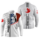 Polo golf blanc variante coloris drapeau français Tour Eiffel personnalisable golfeur patriotique