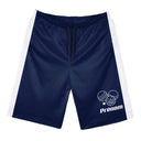 Short pétanque bleu marine et blanc homme avec motif boules pétanque, prénom personnalisé