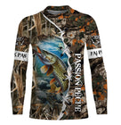 Débardeur all-over pêche brochet camouflage roseau motif carnassier