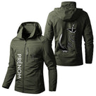 Veste pêche vert militaire à capuche, hameçon de pêche et crochet de poisson 3D, prénom personnalisé