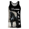 Alpenext Débardeur Le Frison, Race de Chevaux de Selle Pays-Bas, Amoureux des Chevaux, Chevaux Passion, 3D All-Over Tee Shirt Personnalisé, Cadeau pour Homme, Femme, Enfant qui Aime Les Chevaux - CTS07052210