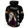 T-shirt amoureux cheval Paint Horse all-over fond noir motif Paint Horse blanc alezan cavalier prénom personnalisé