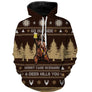 Sweat zippé Noël ours bière motifs jacquard cerfs et flocons, tenue festive humoristique