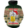 T-shirt Noël Merry Drunk I'm Christmas motif chope bière, design all-over festif unisexe