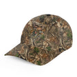 Casquette chasse au cerf camouflage forêt automnale, feuillages bruns ocre et verts