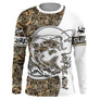 Maillot UV manches longues pêche silure tatouage bicolore camouflage prénom personnalisé