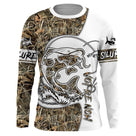 Maillot UV manches longues pêche silure tatouage bicolore camouflage prénom personnalisé