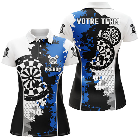 Polo Tactique Fléchettes - Maitrisez le Jeu avec Style Mondial - ALP12032477 - Polo Femme Bleu