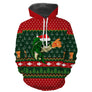 Sweat zippé Noël hameçons et poisson jacquard, tenue festive halieutique de réveillon