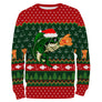 Sweat à capuche Noël poisson bonnet Père Noël, design ugly christmas sweater pour passionné halieutique