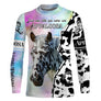 T-shirt cheval enfant manches longues Appaloosa fond pastel slogan Just fille aime Appaloosa prénom