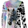 T-shirt cheval manches longues Appaloosa fond pastel slogan Just une fille qui aime son Appaloosa prénom personnalisé