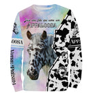 Sweater cheval unisexe Appaloosa fond pastel slogan Just fille aime Appaloosa prénom personnalisé