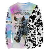 Alpenext Sweater Appaloosa Cheval, Race de Chevaux de Selle, Chevaux Passion, 3D All-Over Tee Shirt Personnalisé, Just Une Fille Qui Aime Son Appaloosa, Cadeau Amoureux des Chevaux - CTS14052214