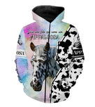 Sweat capuche zippé cheval Appaloosa fond pastel slogan Just fille aime Appaloosa prénom personnalisé