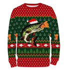 Sweat à capuche Noël brochet bonnet Père Noël, design ugly christmas sweater pour brocheteur