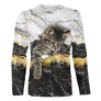 T-shirt chat marbre or chaton vintage femme, design photoréaliste rétro élégant quotidien