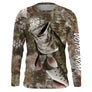 Maillot UV manches longues pêche bar camouflage écailles complet prénom personnalisé