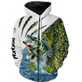 Anti-UV à capuche pêche crapet protection solaire, motif sunfish et prénom pour pêcheur panfish
