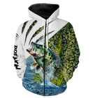 Anti-UV à capuche pêche crapet protection solaire, motif sunfish et prénom pour pêcheur panfish