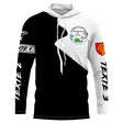 Anti-UV manches longues t-shirt pêche truite Lemboulas, design eau douce truite et logos personnalisés