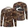Sweat à capuche pêche camouflage marron silure catfish silhouettes pêcheurs