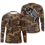 Sweat à capuche pêche camouflage marron carpe silhouettes pêcheurs