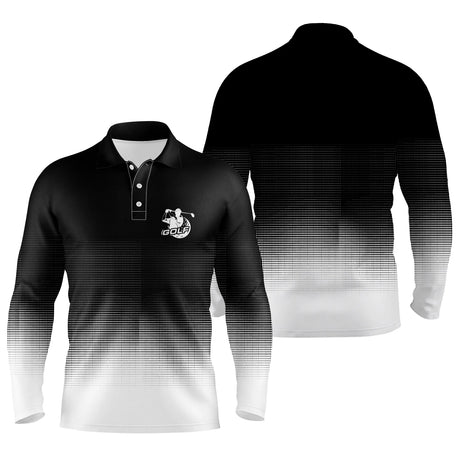 Polo de Golf, Cadeau Original Pour Golfeur et Golfeuse, Polo à Séchage Rapide Homme Femme - CTS21052215 - Polo Manches Longues Unisexe Noir