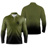 Polo de Golf, Cadeau Original Pour Golfeur et Golfeuse, Polo à Séchage Rapide Homme Femme - CTS21052215 - Polo Manches Longues Unisexe Vert Militaire