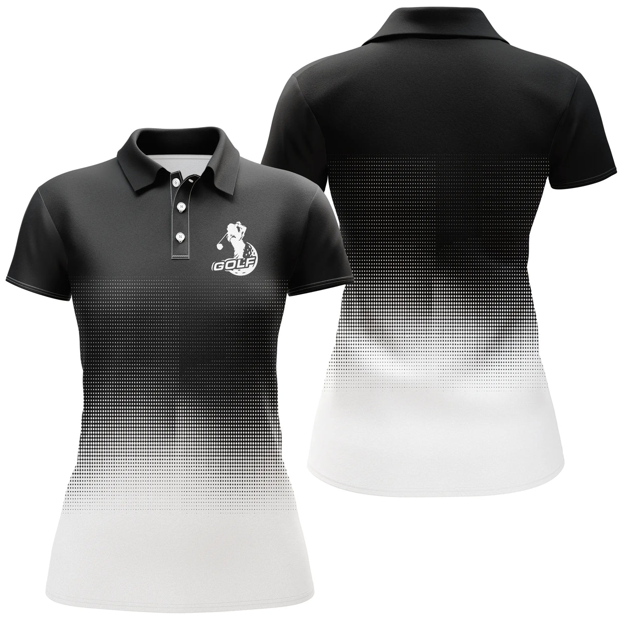 Polo de Golf, Cadeau Original Pour Golfeur et Golfeuse, Polo à Séchage Rapide Homme Femme - CTS21052215 - Polo Femme Noir