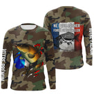 Sweat capuche pêche carpe UV all-over camouflage forêt motif carpe drapeau tricolore prénom personnalisé carpiste