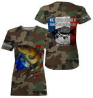 Sweat zippé pêche carpe UV all-over camouflage forêt motif carpe miroir drapeau tricolore prénom personnalisé