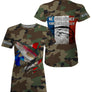 Sweat zippé pêche truite UV all-over camouflage motif truite drapeau France Né pour pêcher prénom personnalisé