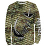 Sweat zippé all-over pêche bar écailles vert-jaune hameçons