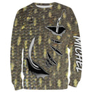 Sweat zippé all-over pêche brochet peau brochet hameçons noirs