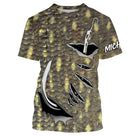 T-shirt col rond pêche brochet peau écaillée mimétisme carnassier