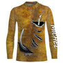 Tee shirt anti UV pêche silure vue dos, motif peau tachetée intégrale, vêtement technique pêcheur grands carnassiers