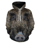 T-shirt anti UV manches longues chasse sanglier photo réaliste, vêtement halieutique pour chasseur en battue