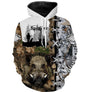 T-shirt anti UV manches longues chasse sanglier camo Realtree, vêtement halieutique pour battue automnale
