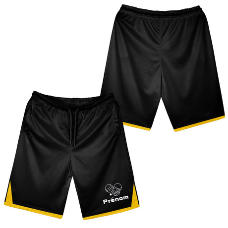 Shorts de Sport Personnalisables Alpenext – Confort et Style pour Chaque Performance - A010724N38 - Noir/Jaune