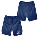 Short pétanque bleu marine homme avec motif raquettes croisées, prénom personnalisé
