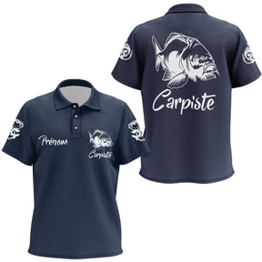 Pêche De La Carpe, Cadeau Original Pêcheur, Tee Shirt, Sweat A Capuche, Maillot Anti UV Personnalisé Pour La Pêche - CT02022402 - Polo All Over